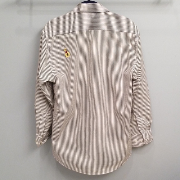 Las Olas Striped Button Down Casino Shirt in Small - Picture 8 of 8